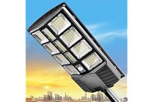 KingHe Solar Street Lights Outdoor: Dusk to Dawn Solar Parking Lot Lights with 3 Modes Motion Sensor Remote Control, Security Waterproof Commercial Solar Lights for Outside, Yard, Garage, Driveway