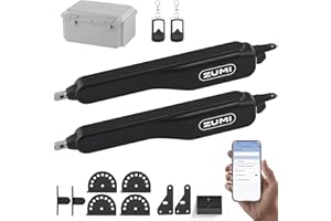 ZUMI Automatic Gate Opener for Dual Swing Gates, App Control Swing Gate Opener for Gates up to 900lb*2 20ft, Electric Swing Gate Opener with Remote Control, Smart Gate Opening System for Home Driveway