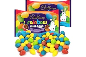 TABOOM Mini Eggs Milk Chocolate – Pack of 2 Rainbow Delicious Chocolate Eggs with Rainbow Coating for Stocking Stuffers, Easter Basket