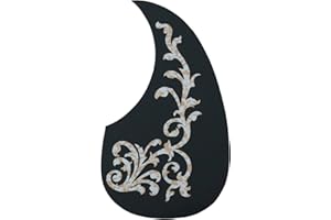 Metallor Acoustic Guitar Pickguard Anti-Scratch Guard Plate Perfect Replacement, Self Adhesive Tear or Water Drop Shape Pick 
