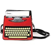 Vintage Typewriter Screen Print Vinyl Satchel Bag