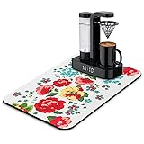 Coffee Bar Mat Accessories for Countertop Absorbent