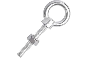 Premier Stainless Solutions 5/16” x 4” Long Stainless Steel Shoulder Threaded Eyebolts, T316 Marine Grade – Lot of 5