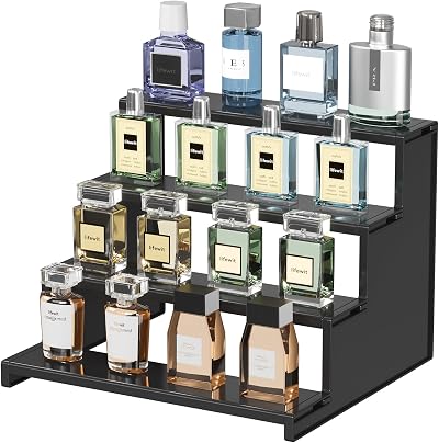 Lifewit Plastic 12 Inch Dark Cologne Stand Display Organizer Shelves