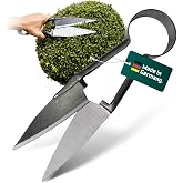 BERGER Sheep &amp; Hedge Shears &ndash; 13" Forged Garden Shears with Self-Sharpening Straight Blades, Round Spring Design, 6.1" Cutting Length, Ambidextrous Use &ndash; 2712