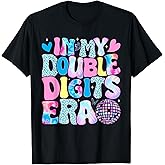 in My Double Digits Era Retro 10 Year Old 10th Birthday Girl T-Shirt