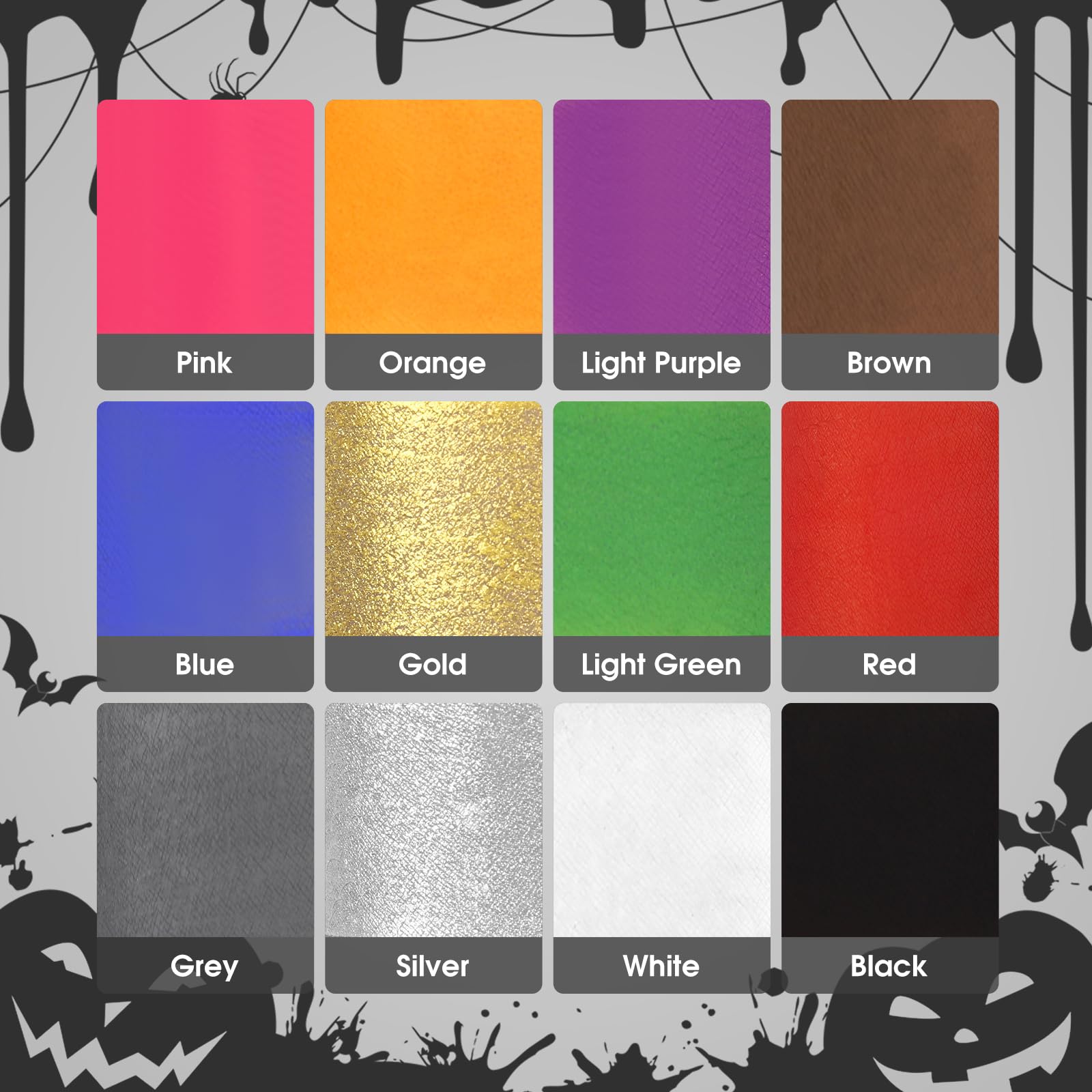 BOBISUKA Black Face Body Paint Liquid Texture Washable Non Toxic Facepaint Fast Drying Foundation Makeup for Halloween Clown Skeleton Skull Cosplay SFX Costume Party Large Capacity(130ml)