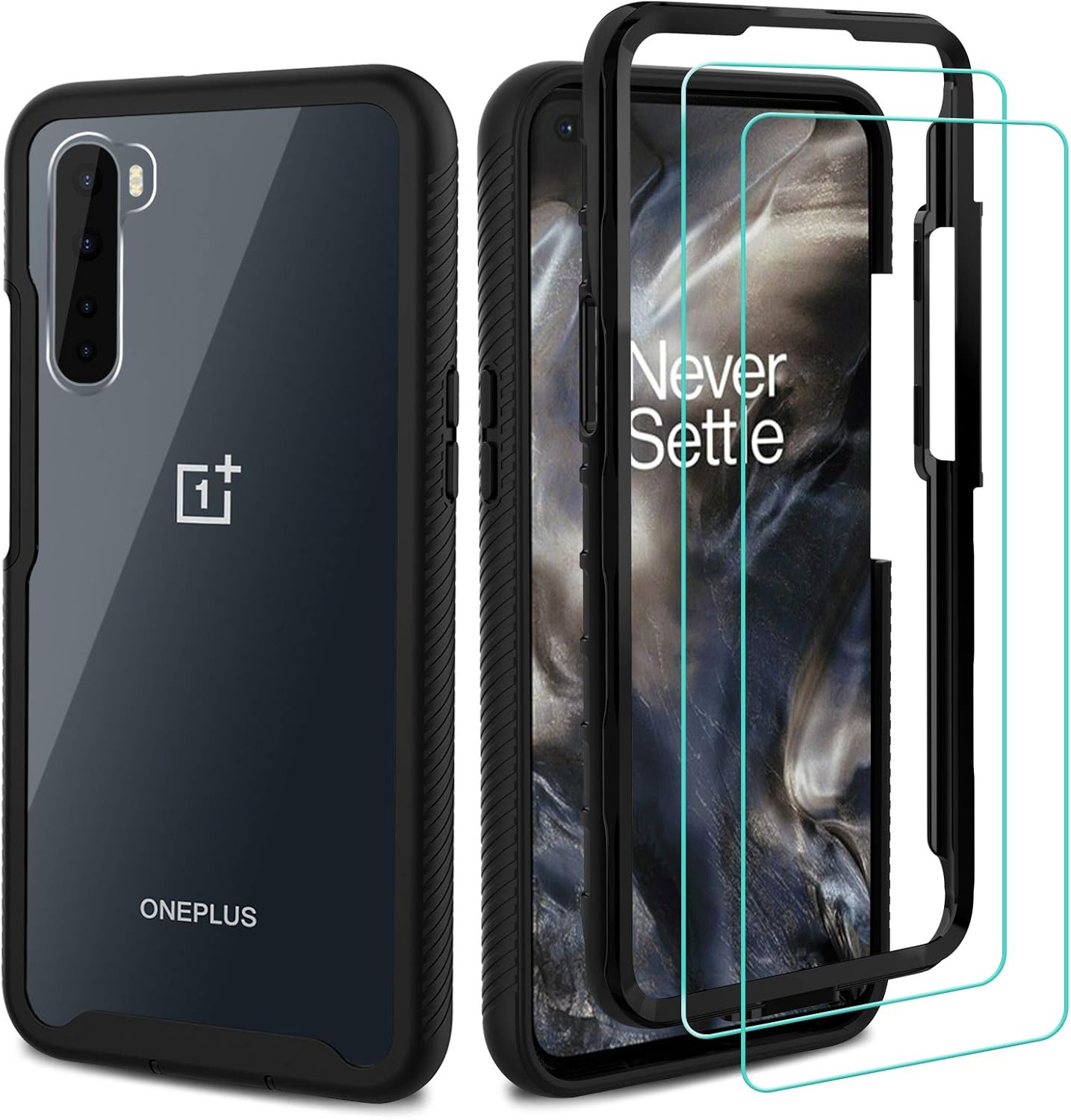Case for Oneplus Nord, [360 Full Body Cover] AntiSlip, with 2