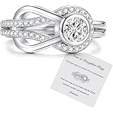 925 Sterling Silver Women Knot Rings for Mom Nana Sister Bestie, Daughter Gifts from Mom, Friend Gifts for Women, Best Friend Ring, Friendship Ring, Mothers'Day Birthday Christmas Jewelry