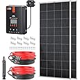 RICH SOLAR 400 Watt Premium Solar Kit - 2 Pack of 200W Panel, 40A MPPT Charge Controller, Bluetooth Module Fuse, Mounting Z Brackets, Adaptor Kit, Tray Cables Set, Off-Grid 12V Solar Power System