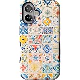 Casely iPhone 16 Case | Tuscan Tiles | Dolce Vita | Bold Protective Design | Compatible with MagSafe