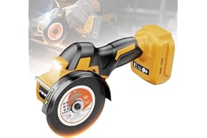 Cordless Cut Off Tool for De-Walt 20V Battery, 4" Cut Off Tool 18,000 RPM Brushless Motor with 3 Variable Speed, 7 Blades, Du