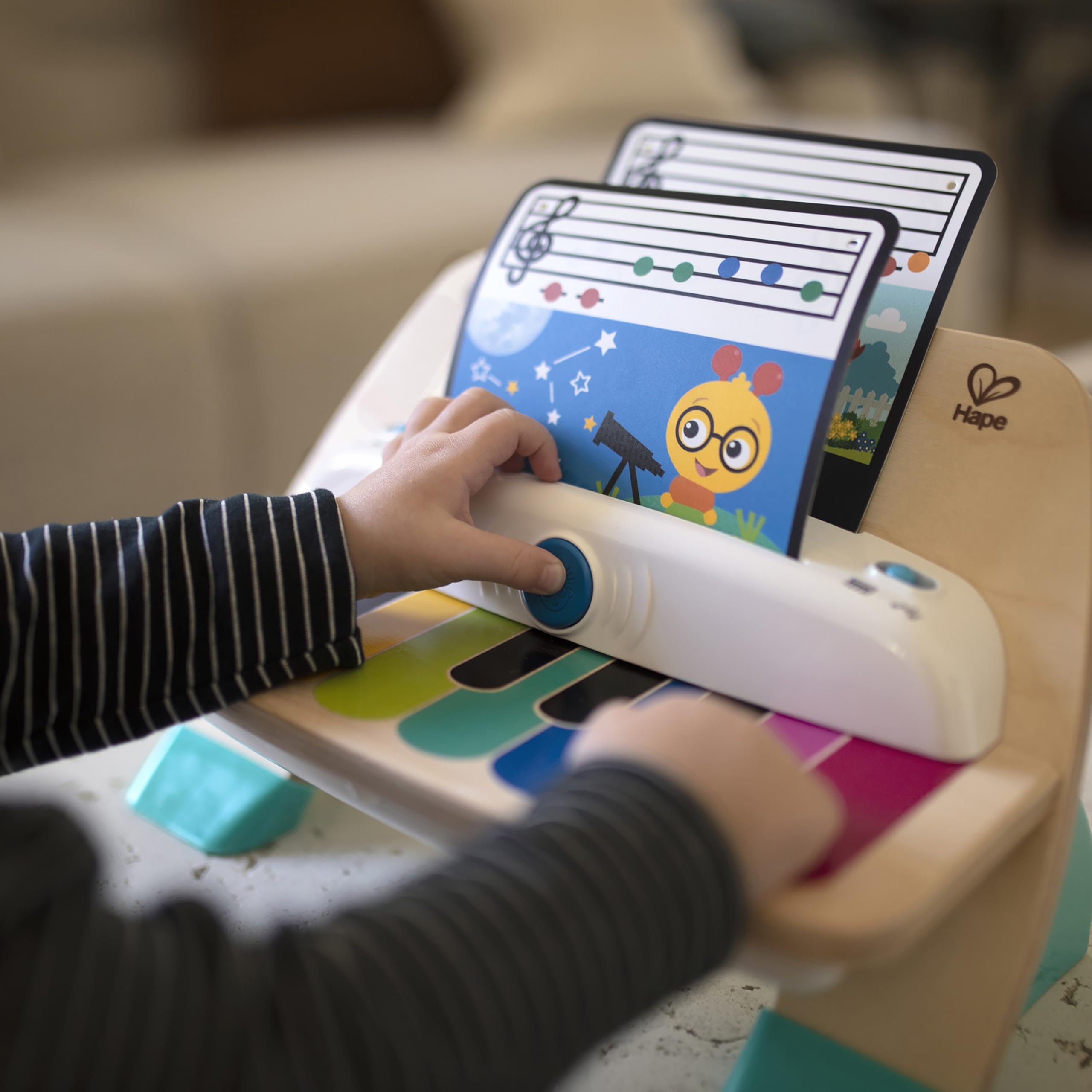Baby Einstein and Hape Magic Touch Wooden Toy Piano, Montessori Musical Learning Toy for Babies and Toddlers 6mo+