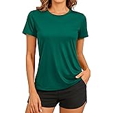 TACVASEN Women's Short Sleeve Workout Shirts UPF 50+ Sun Protection Quick Dry Athletic Tops for Running Gym Tee