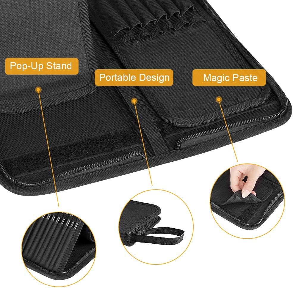 Paint Brush Set including Travel Case- Nylon Hair Paintbrushes for Acrylic Watercolor Oil Gouache Paint - Image 4