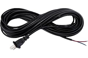 ZTTM 30ft Upright Vacuum Electric Power Supply Cord for Power Supply Cord Cable for Shark, All Upright Eureka, Sanitaire, Bissell Vacuums Vacuum Cleaner Power Cord