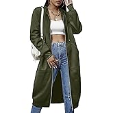 ELESOL Women Casual Zip up Fleece Hoodies Tunic Sweatshirt Long Hoodie Jacket S-XXXL