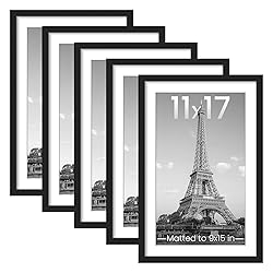 upsimples 11x17 Picture Frame Set of 5, Display