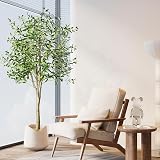 YOLEO 6ft Olive Tree Faux Silk Leaves Indoor Decor Style 2 view 4
