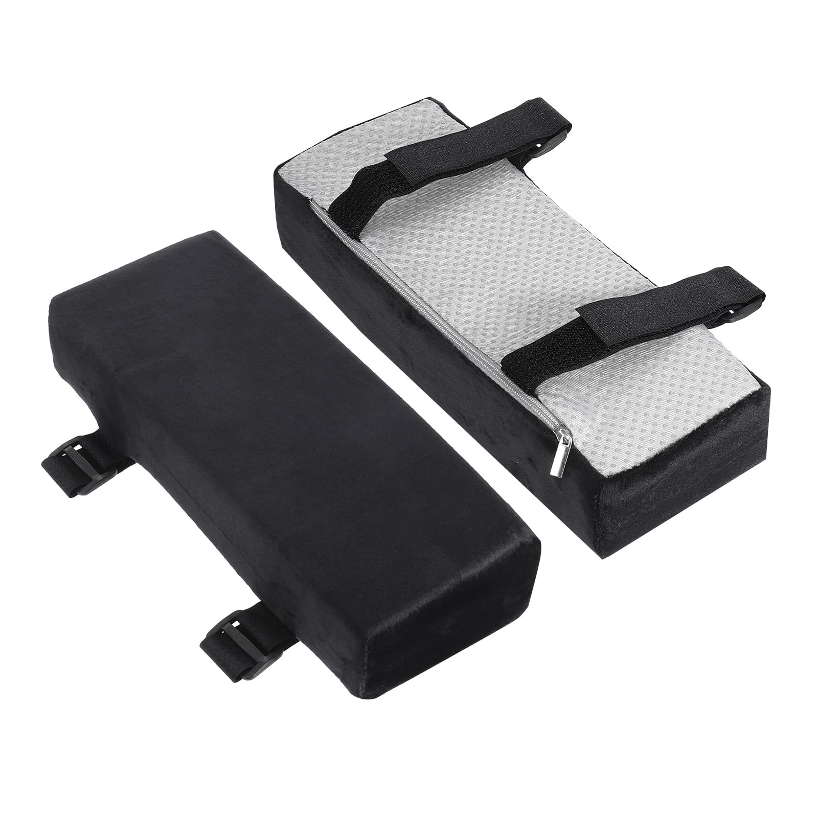 PATIKIL Office Chair Arm Pads, 2pcs Office Chair Arm Cover Office Chair Pads Long 2in Thick Armrest Cushion Protectors Memory Foam for Computer Desk Chairs, Black