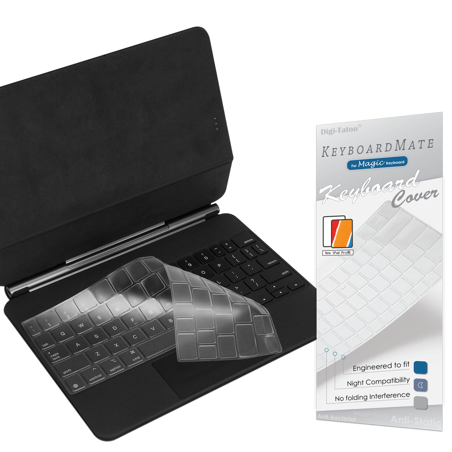 [ファンクションキーなし] iPad Magic Keyboard 用 日本語JIS配列 キーボードカバー - Magic Keyboard ファンクションキーなし専用 (対応 iPad Air 11 M2 / iPad Air 第5・第4世代 / iPad Pro 11 第4・第3世代)商品画像