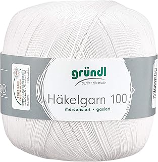 Gründl Vorteilspack Häkelgarn, Baumwolle, Creme, 30 x 21 x 11 cm, 6 Stück