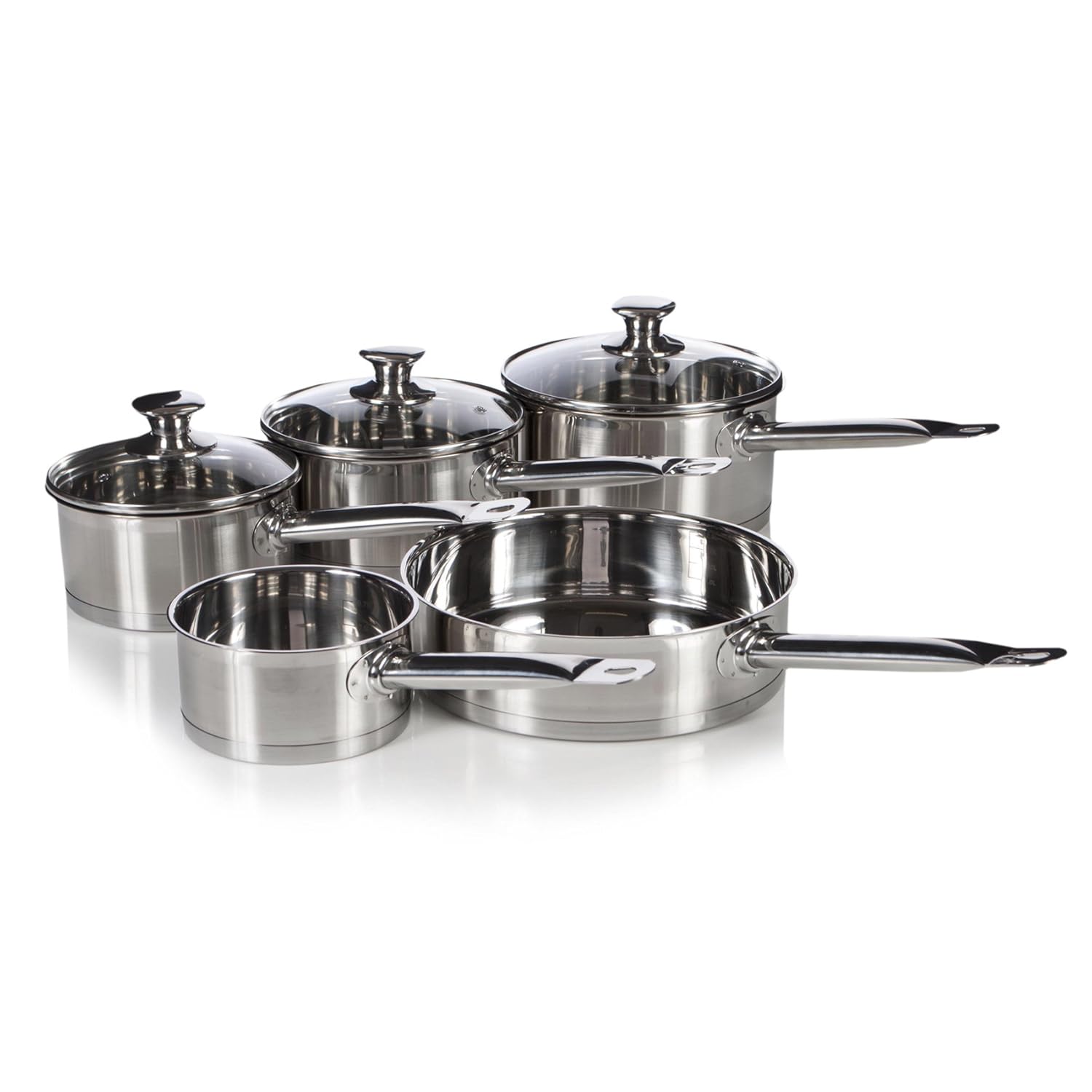 Multicook Pro Induction 5 Piece Stainless Steel Saucepan Milk & Frying