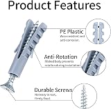 Yibaijia 164 Pcs Screws and Wall Plugs Set M3.5/M4/M5/M6/M8 with Plugs view 3
