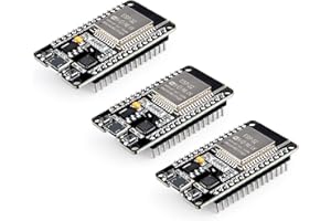 ELEGOO 3pcs ESP-WROOM-32 Development Board, USB Mirco, 2.4GHz Dual Mode WiFi+Bluetooth Dual Core Microcontroller for Arduino 