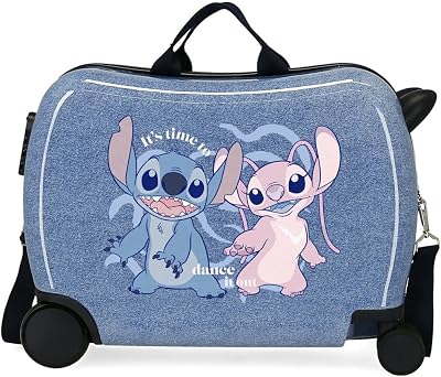 Stich Dance it Out Valise Enfant Bleu 50x38x20 cms Rigide ABS Fermeture à Combinaison Côté 34L 1,8 kgs 2 Roues Bagages Main, Bleu, Talla única, Valise pour Enfant