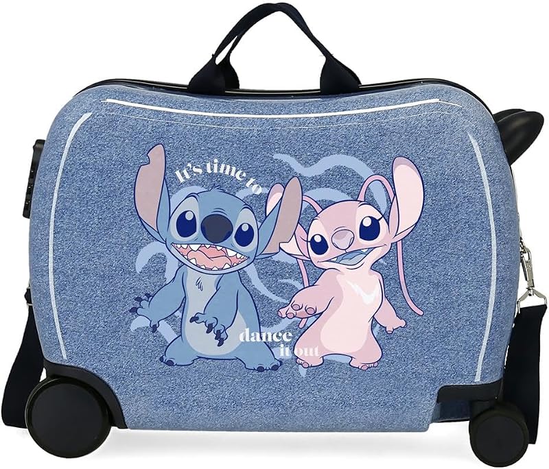 Stich Dance it out Maleta Infantil Azul 50x38x20 cms Rígida ABS Cierre de combinación Lateral 34L 1,8 kgs 2 Ruedas Equipaje Mano