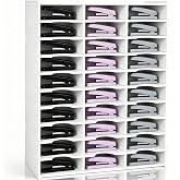 Dmnnlp 30 Slots Craft Punch Organizer, Each slot 3.5x3.9x1.3in, Wall Mounted or Desktop for EZ Punches Storage, Scrapbook Punch Storage Rack for Craft Room