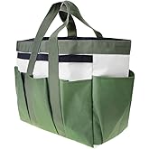 PENCK Garden Tool Bag with Pockets Canvas Heavy-duty Large Garden Plant Tool Organizer Bag Carrier Gardening Storage Tote