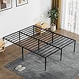 Bed Frame Metal Platform Bed Frame 18 Inch High Mattress Foundation No Box Spring Needed Heavy Duty Steel Slat Noise-Free Eas