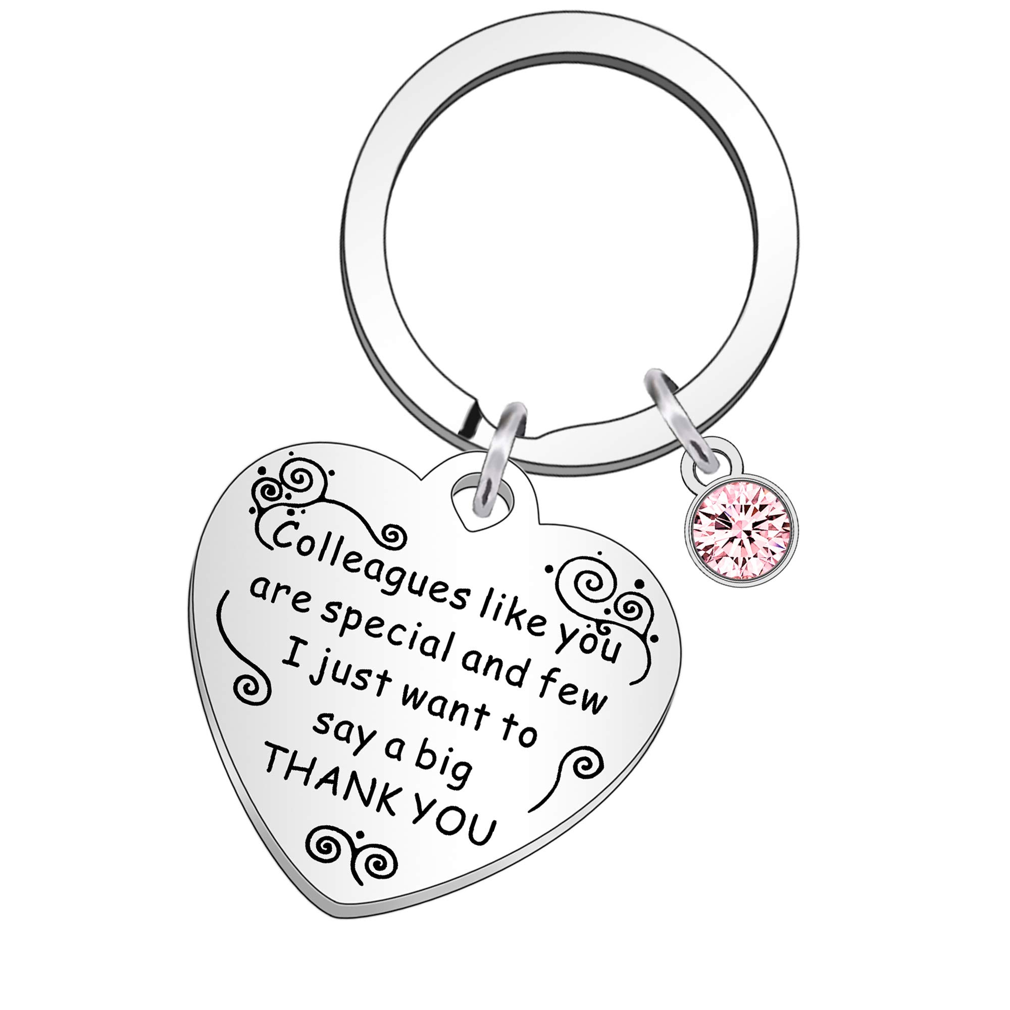 QMVMV Colleague Coworker Friendship Leaving Birthday Christmas Keyring Gifts For Women Keychain Engraved Colleagues Like You Are Special And Few I Just Want To Say A Big Thank You