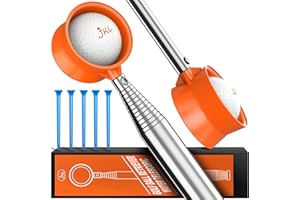 JKL 9Ft/12Ft Golf Ball Retriever for Water Telescopic, Stainless Steel Shaft, High Durability Double-Sided Ball Picker Upper Grabber, Golf Gifts for Golfers