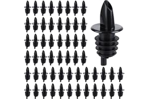 QTLCOHD 100 Pack Rubber Liquor Pour Spouts, Black Bottle Pourers Dispenser for Alcohol, Whiskey, Wine, Oil, Bars, Clubs