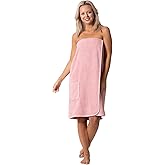 Robe Direct Women’s Terry Cloth Spa and Bath Towel Wrap with Adjustable Closure & Elastic Top