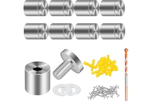 Lyrlidr Standoff Screws for Acrylic, Glass, White Board - Stainless Steel, 8 x 1 x 1 in