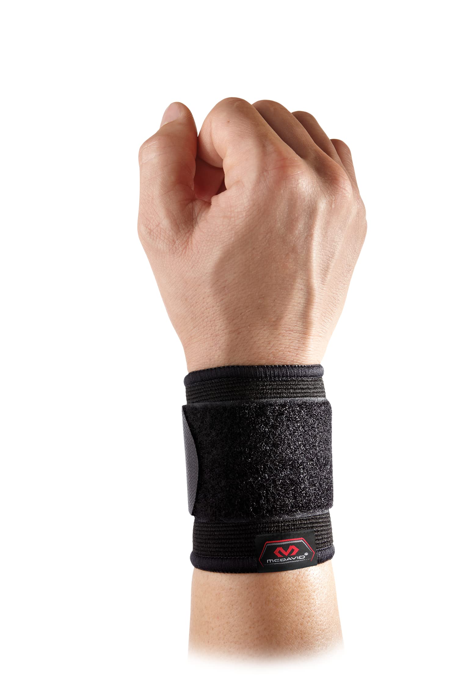 McDavid Men's 2 Way Elastic Sleeve Wrist Support-Black, Small/Medium, Sml/Med