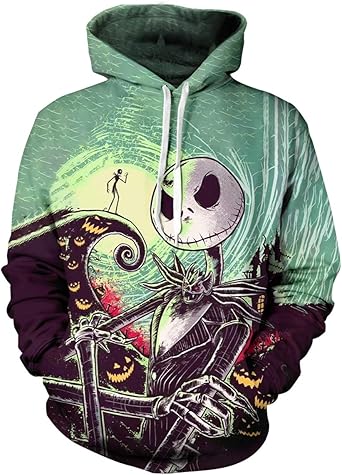 Unisex The Nightmare Before Christmas Novelty Hoodie Sweatshirt Hoodie: Amazon.com.au: Fashion