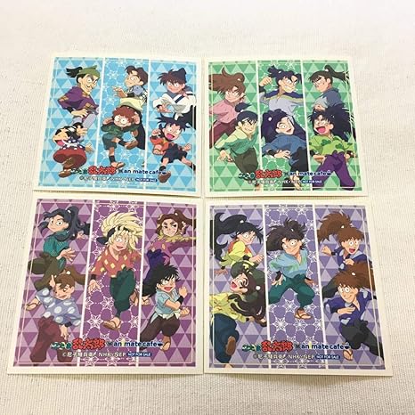Amazon 忍たま乱太郎 アニメイトカフェ ステッカー シール ノベルティ 全4種セット 六年生 五年生 四年生 先生 アニメ 萌えグッズ 通販
