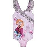 Disney Frozen Girls UPF 50+ One Piece Bathing Suit Toddler to Big Kid Sizes (2T - 10-12)