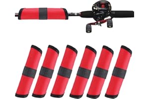 JPY 6pcs Fishing Lure Wrap Bait Lure Wrap Fishing Bait Gloves Rod Fish Hook Storage Protectors to Keep Fishermen Fishing Safe (Red)