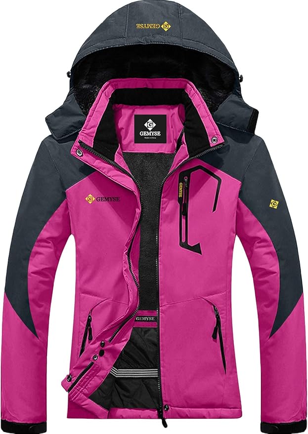 GEMYSE Women's Mountain Waterproof Ski Snow Jacket Winter