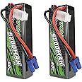 OVONIC 80C 3S 5200mAh 11.1V Lipo Battery with EC5 Connector for arrma 1/10, 1/8, 1/7Scale RC Cars and Trucks Buggy Truggy 2pcs