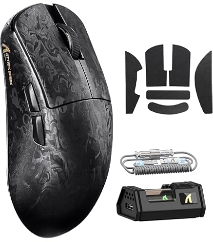 Amazon.com: ATTACK SHARK RS3 ULTRA Carbon Fiber Wireless Gaming