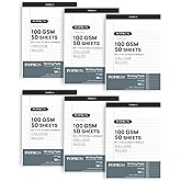 POPRUN White Legal Pads 8.5 x 11.75 College Ruled, 100GSM Writing Paper Pad, Bulk Lined Notepad Notebooks for Work School, Classroom Office Supplies, 6 Pack