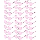 GCQJOQ 24 Pairs Heart Sunglasses for Women, Pink Heart Glasses for Party Favor