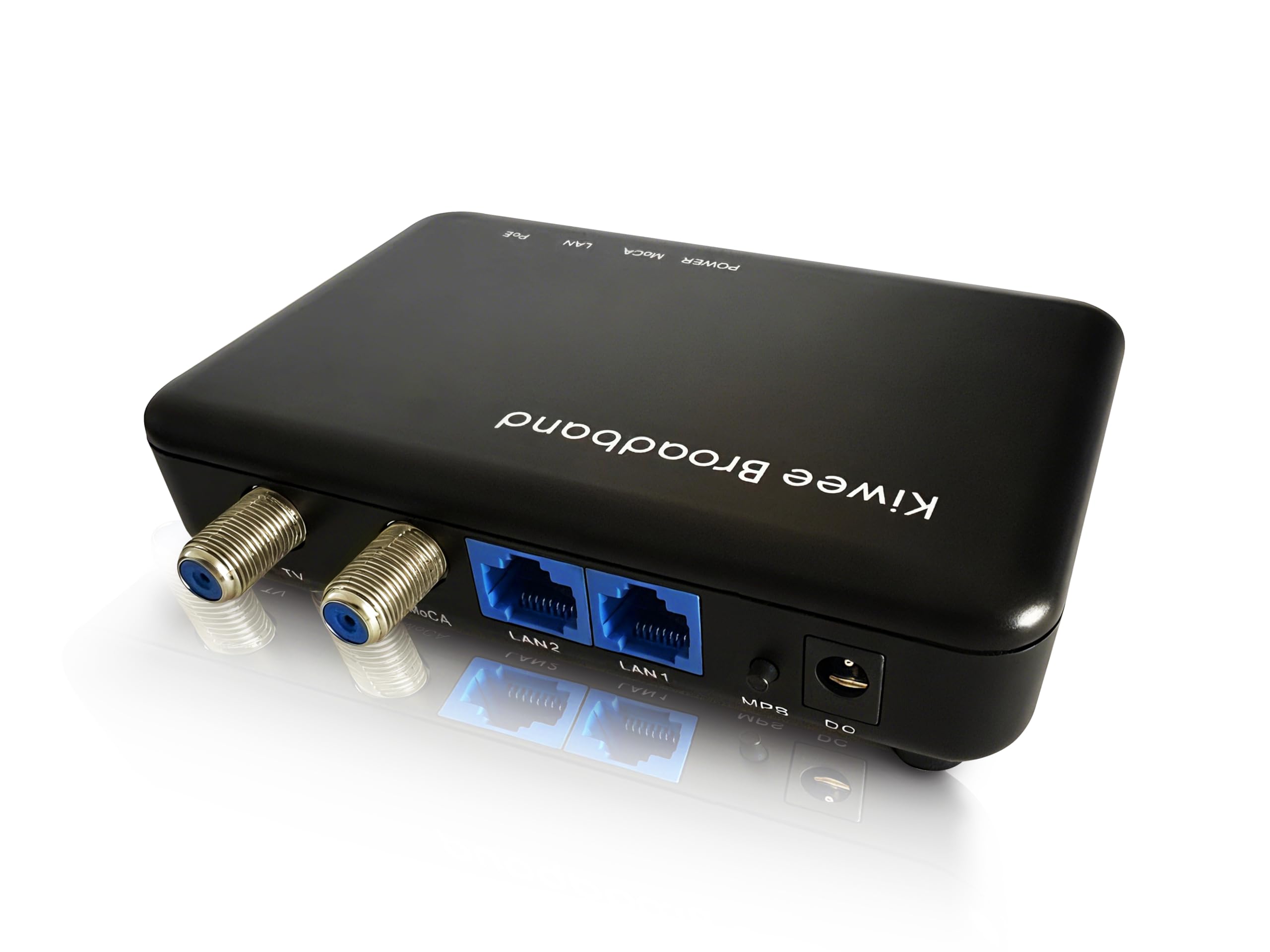 MoCA 2.5 Adapter mit Dual 2.5GbE Anschlüssen (2er-Pack) | Erweiterter E-Band (400–900MHz) | Satelliten-TV kompatibel | 2,5Gbps kabelgebundenes LAN für Streaming, Gaming, Mesh-WLAN | Inklusive Kabel | 2